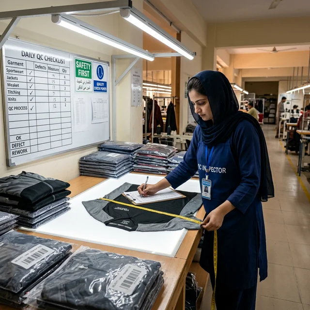 ISO-Certified Manufacturing Quality Control - Sialkot Sample Masters Pakistan Factory