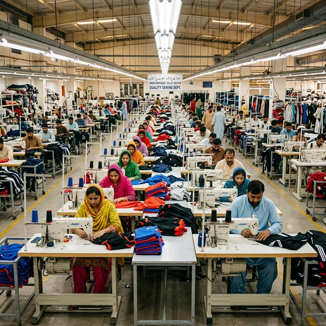 Bulk Garment Stitching & OEM Assembly - Sialkot Sample Masters Pakistan Factory